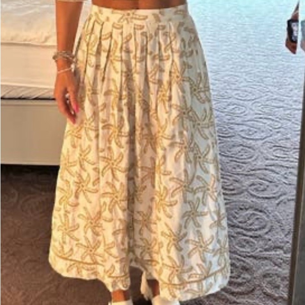 Scotch & Soda Embroidered Midi Skirt